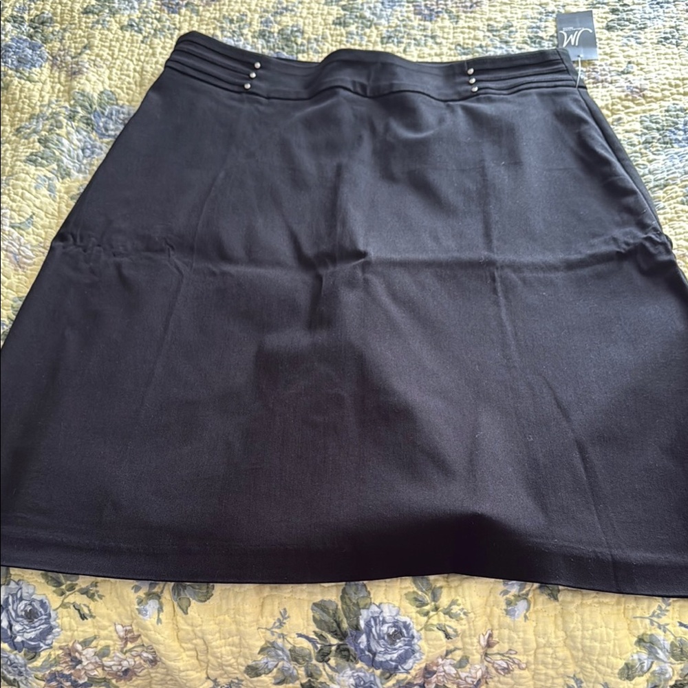 JM Collection Black A-Line Skirt